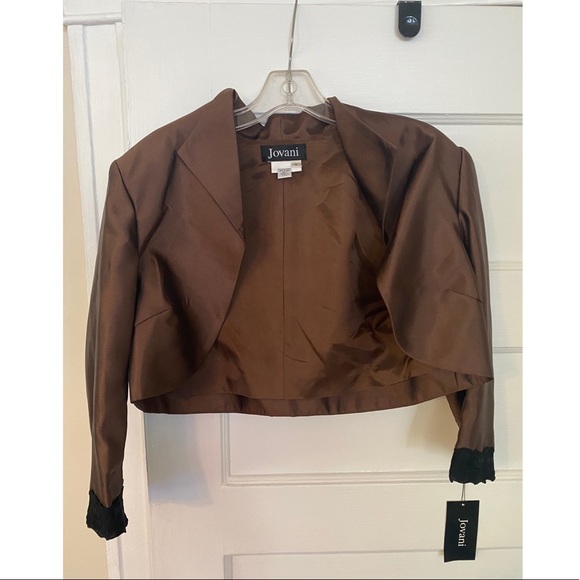 Jovani Jacket Brown/Black - Picture 1 of 5